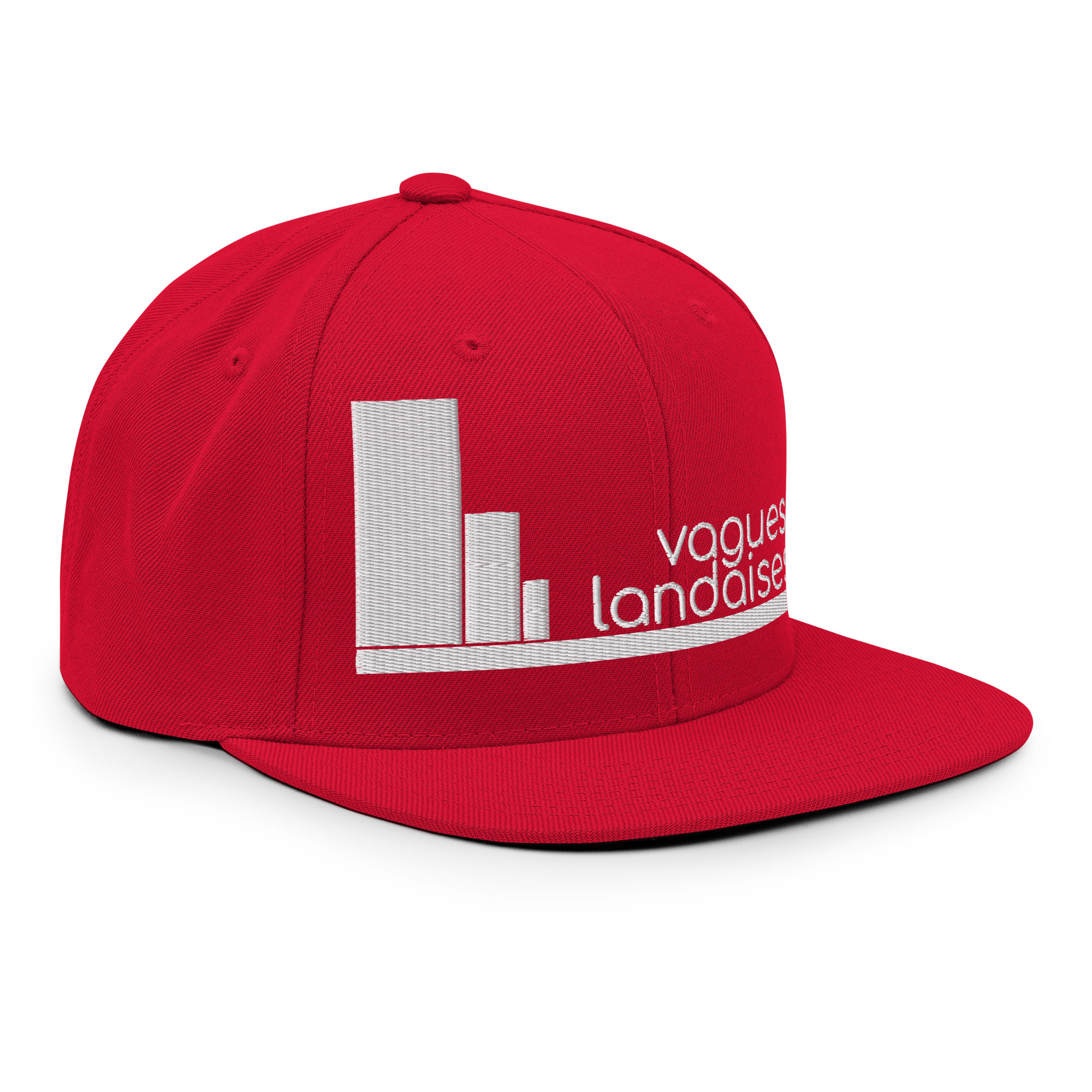 Snapback Rouge Brodée Série Graphique – Image 3