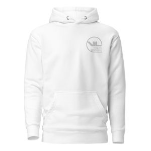 Sweat à Capuche Brodé Blanc Série Logotype