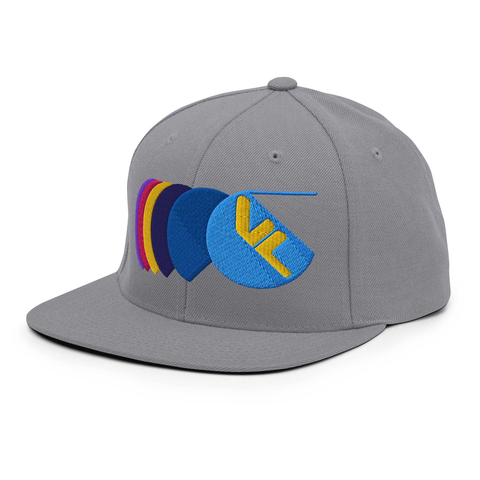 Snapback Brodée Grise Série Éclatant – Image 4