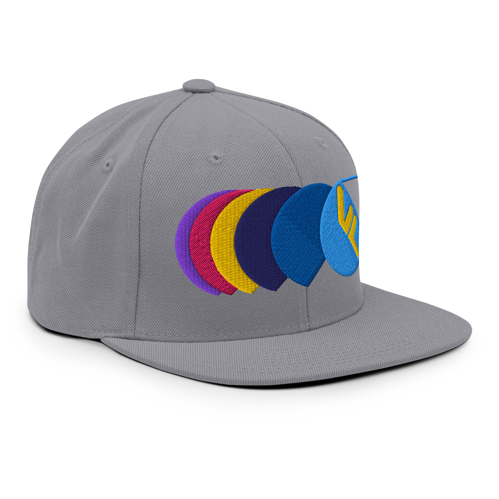 Snapback Brodée Grise Série Éclatant – Image 3